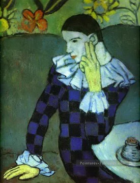 Pablo Picasso œuvres - Arlequin penché 1901 cubisme Pablo Picasso
